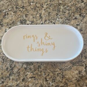 White and Gold Jewelry Tray